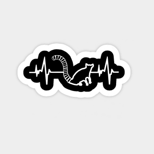 peeping ring-tailed lemur heartbeat ECG lemur design Sticker